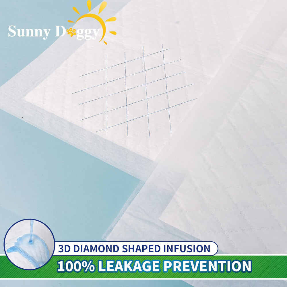 Sunny Doggy Pee Pad, capa de 5 protecciones para mayor durabilidad.