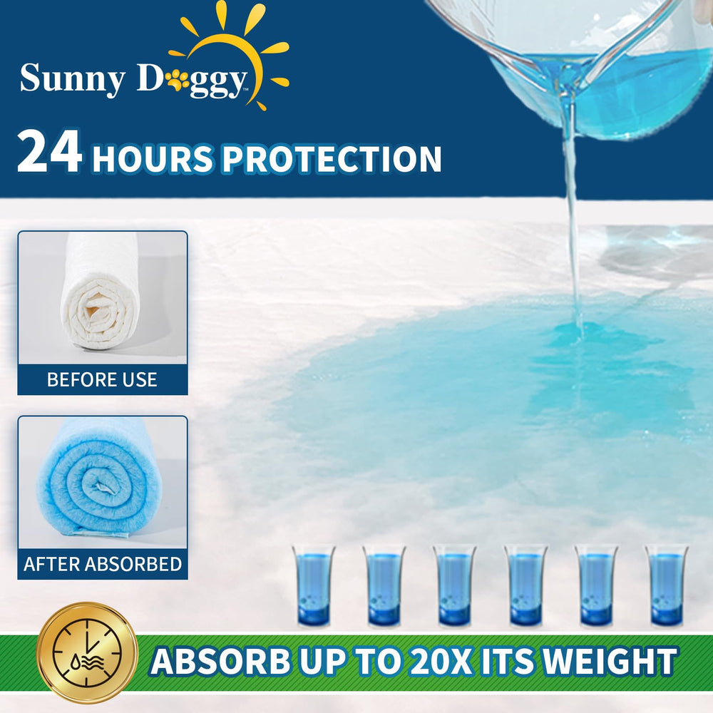 Sunny Doggy Pee Pad, película PE impermeable para evitar fugas.