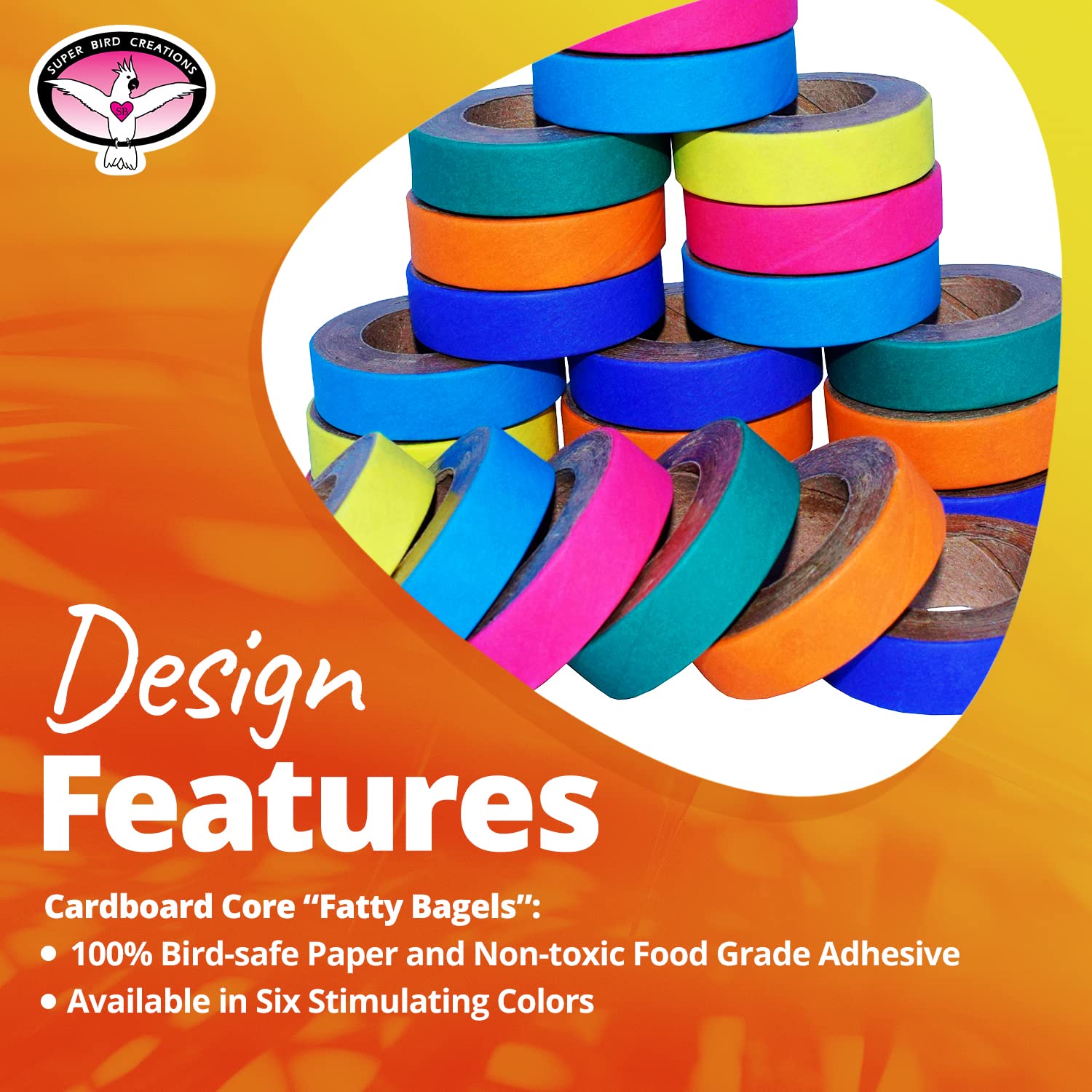Fatty Bagels de Super Bird Creations, ensamblado en EE. UU. desde 1992.