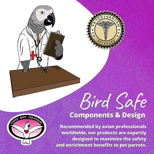 Sneakers de Super Bird Creations para jaula, entretienen a aves medianas y grandes.