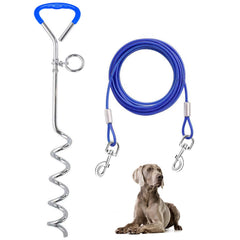 Cable Supet para perro, extensión de 32 pies, libertad al aire libre con control.