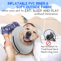 Supet collar cono inflable para perros pequeños ligero y cómodo para uso diario.