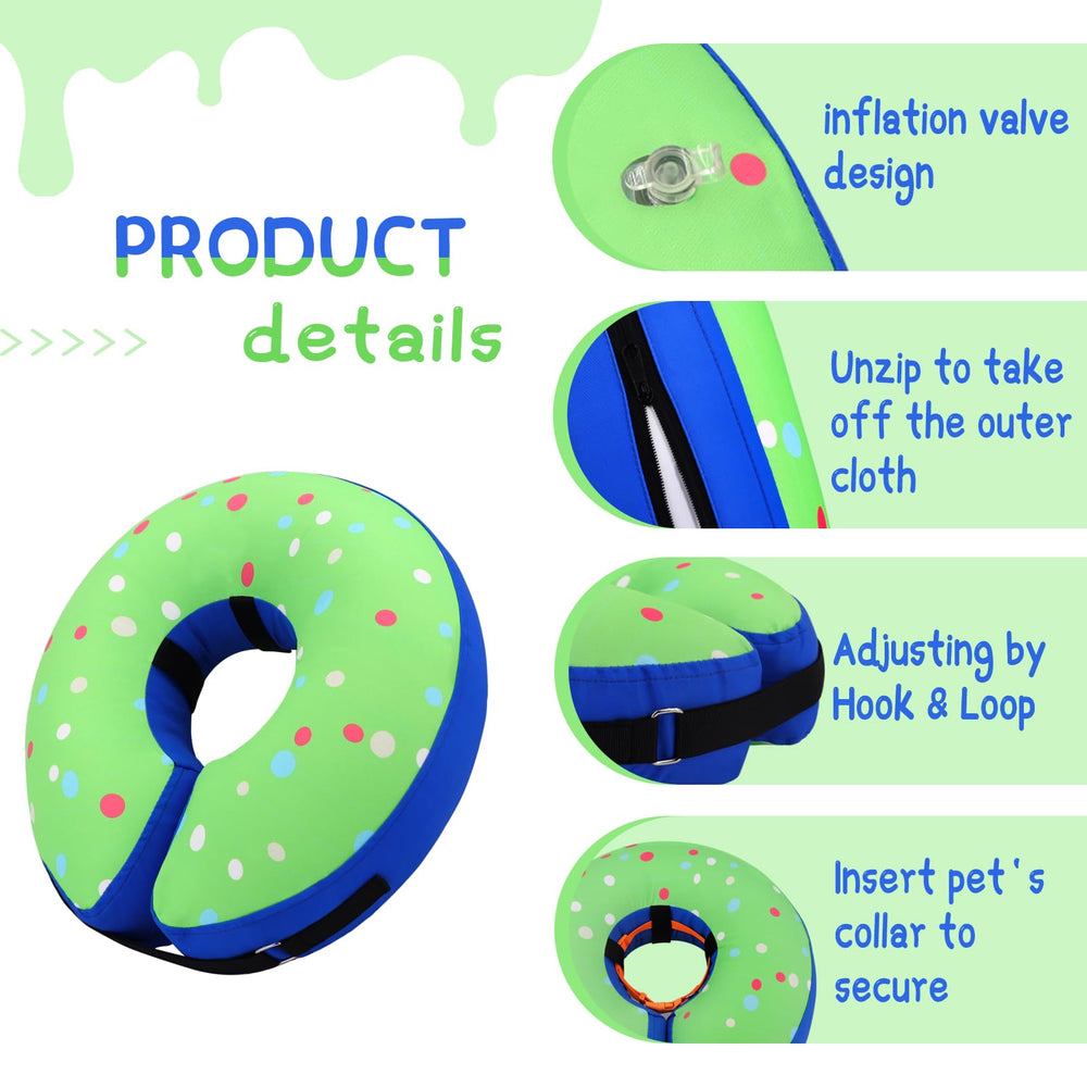 Supet collar dona inflable con armazón ergonómico para mayor comodidad