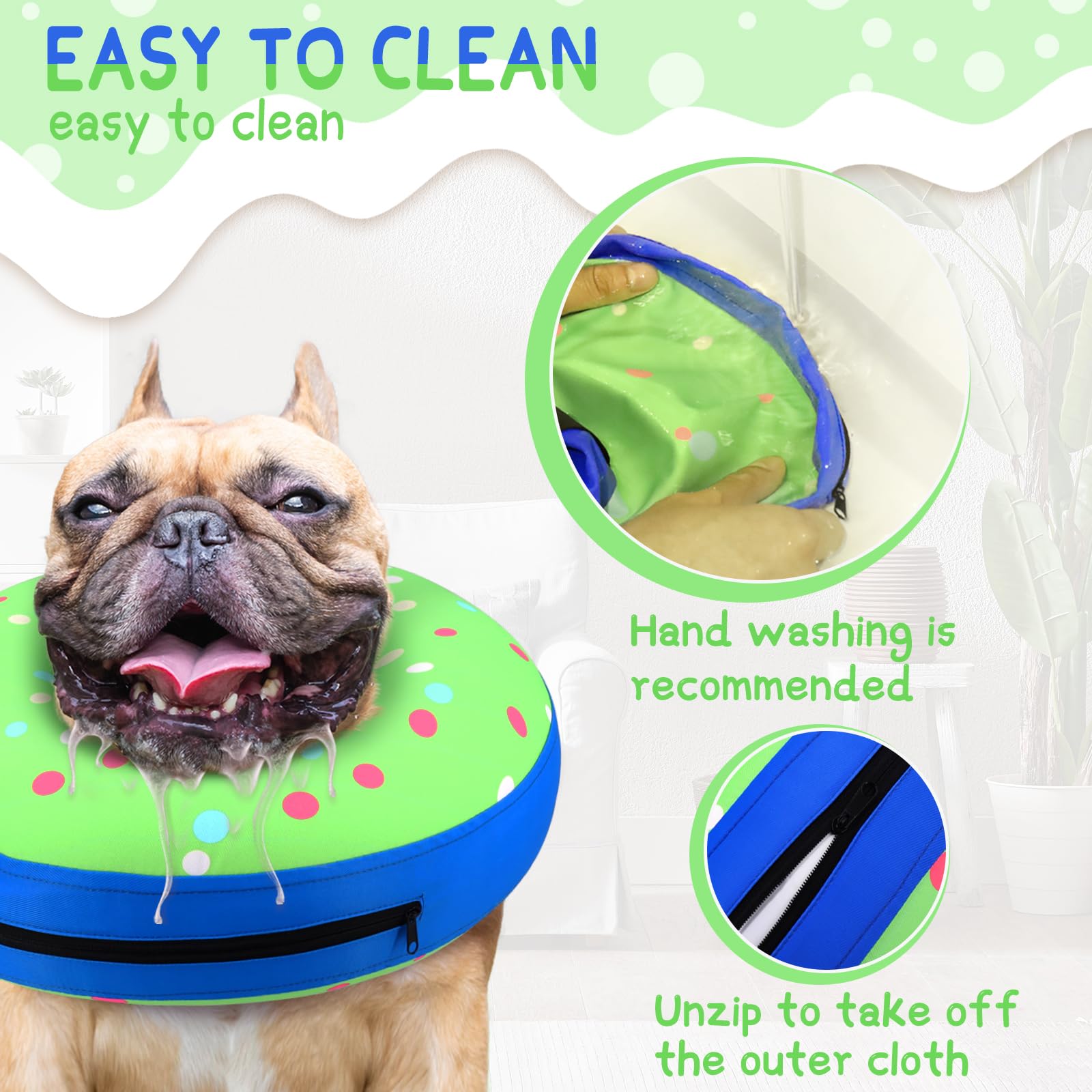 Supet collar dona inflable desmontable, fácil de limpiar
