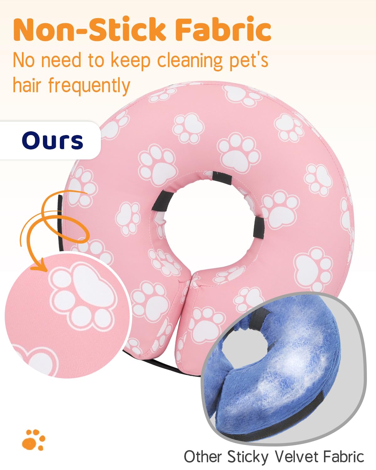 Supet collar dona inflable ofrece visión sin bloqueo para el perro.