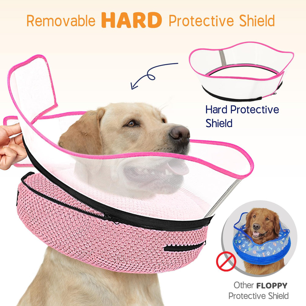 Supet collar donut inflable con escudo removible para mayor protección.