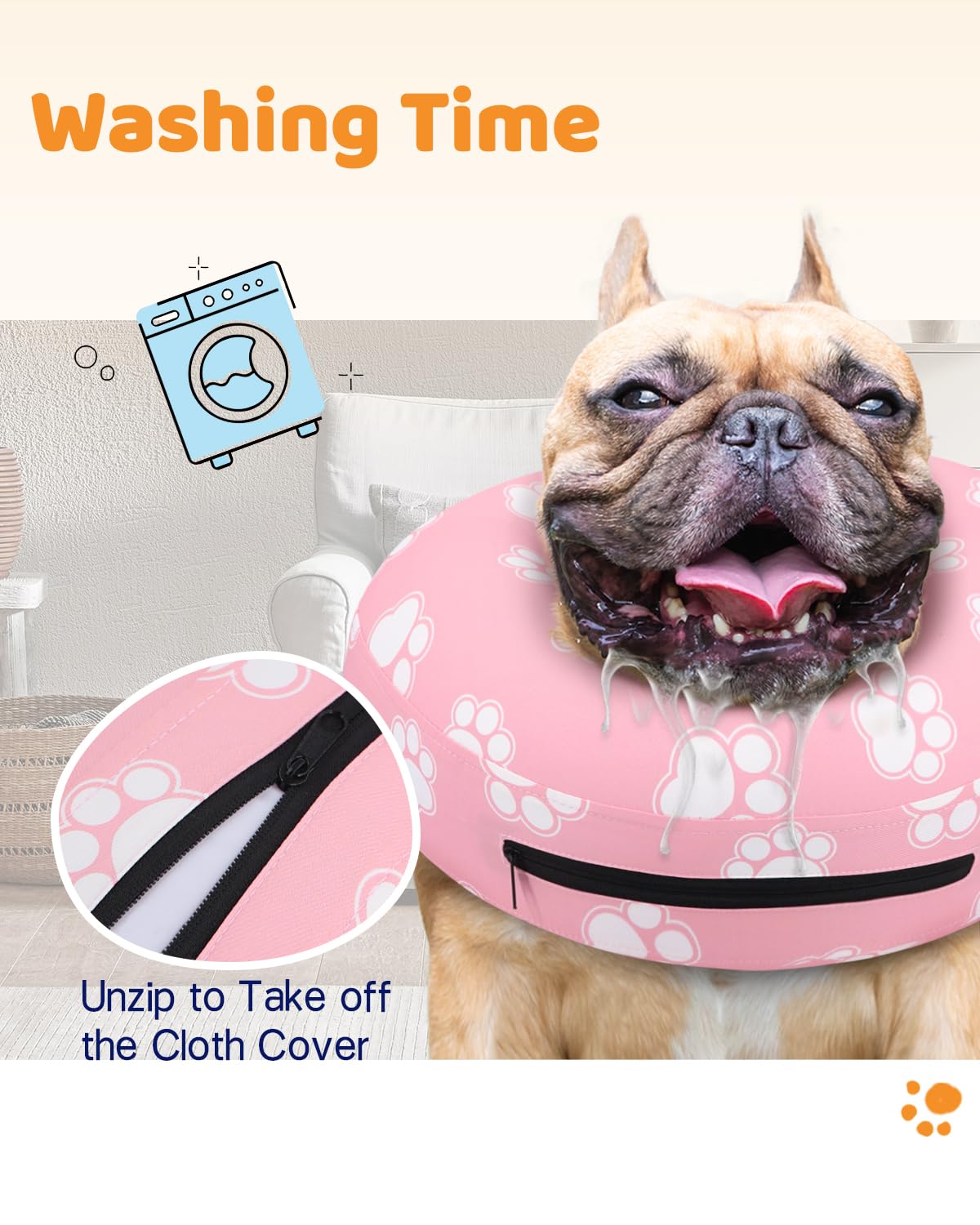 Collar donut ligero de Supet, ofrece confort durante el descanso.