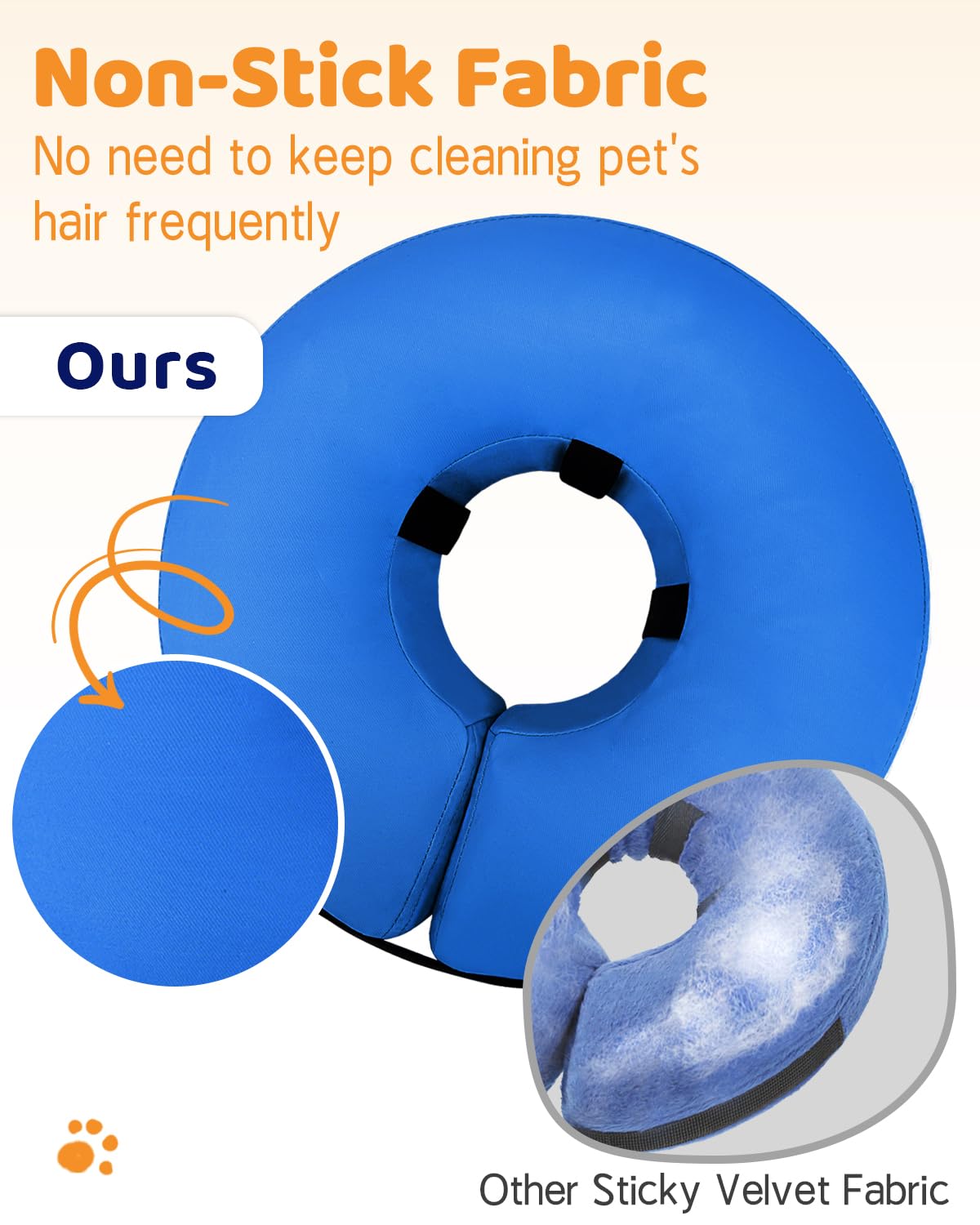 Supet collar inflable donut en exterior antiadherente facilita la limpieza.