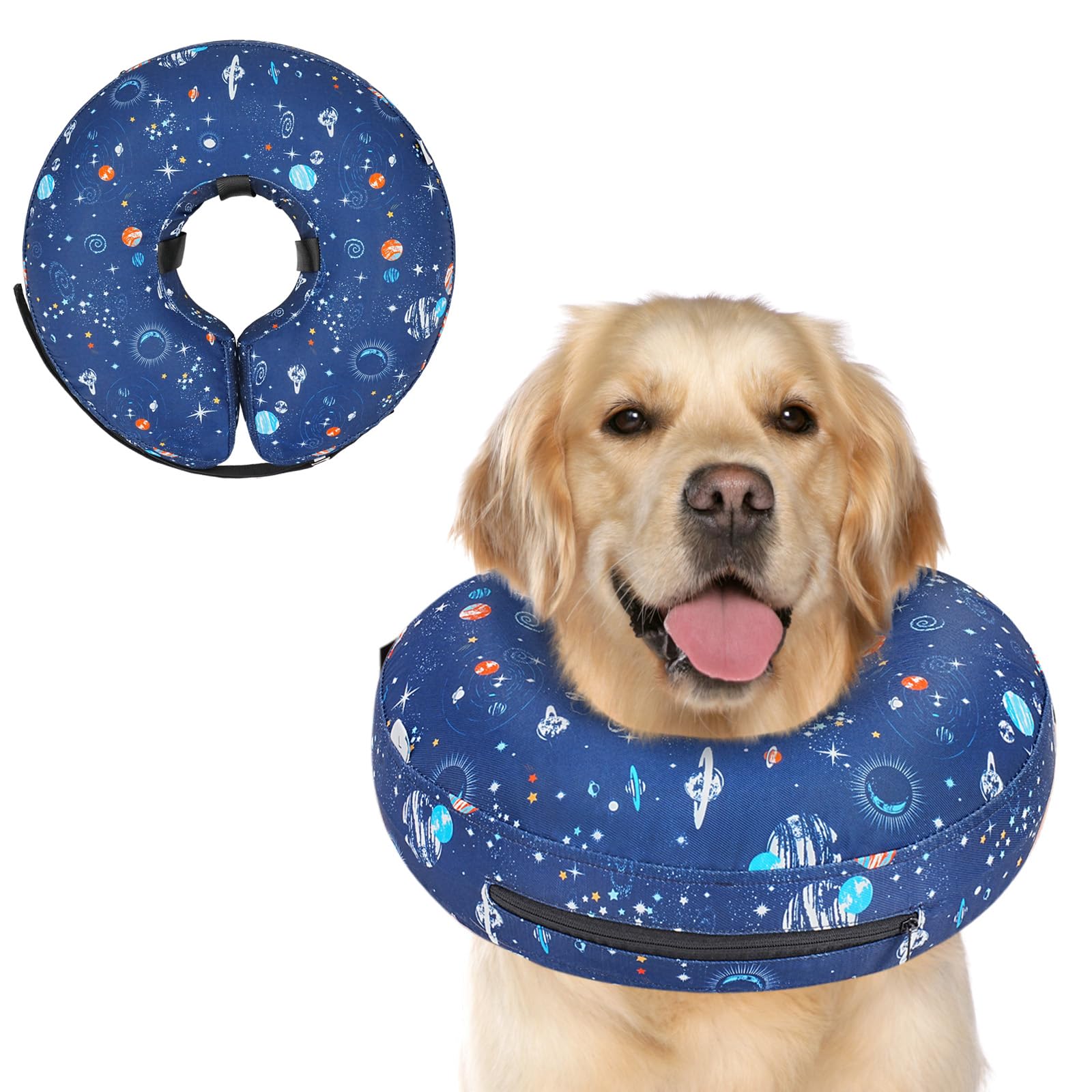 Supet collar inflable en forma de rosquilla para cuello postoperatorio seguro.