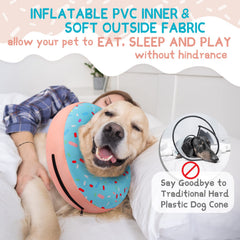 Supet collar interior con bolsa de aire ofrece soporte suave para cuello.