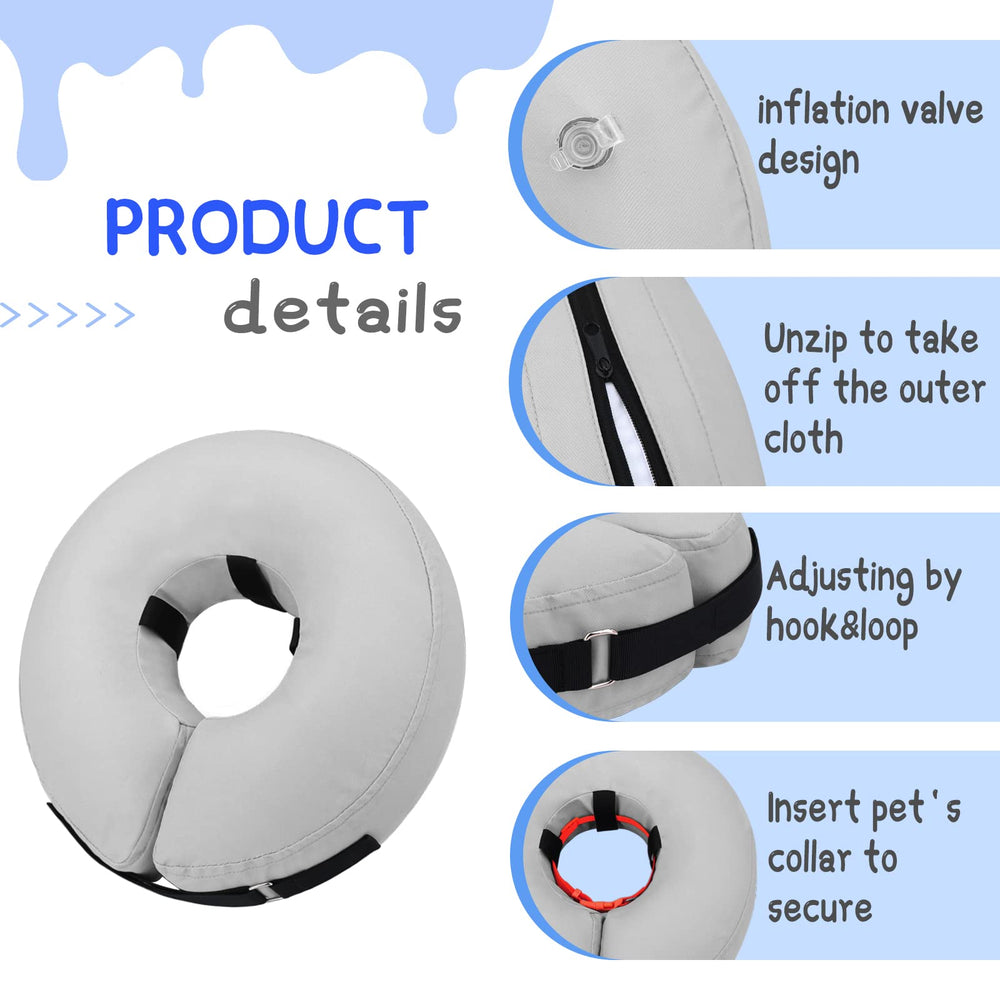 Supet collar rosquilla para perro, visión clara al explorar.