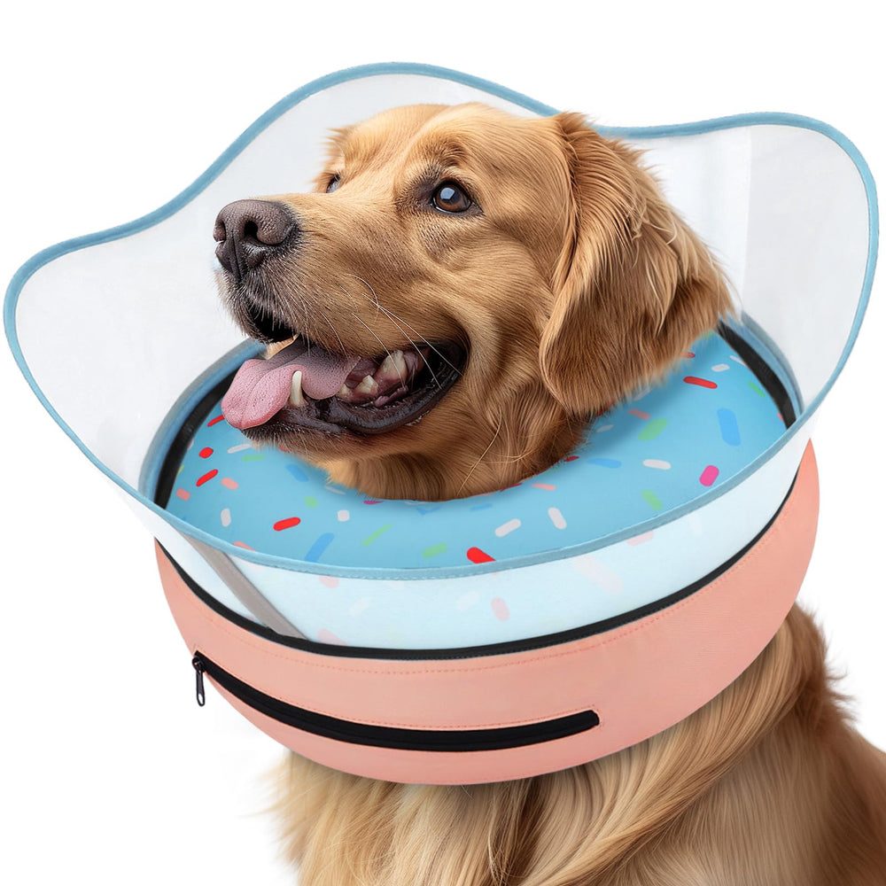 Supet cono inflable donut para perro: ajuste seguro evita lamido de heridas
