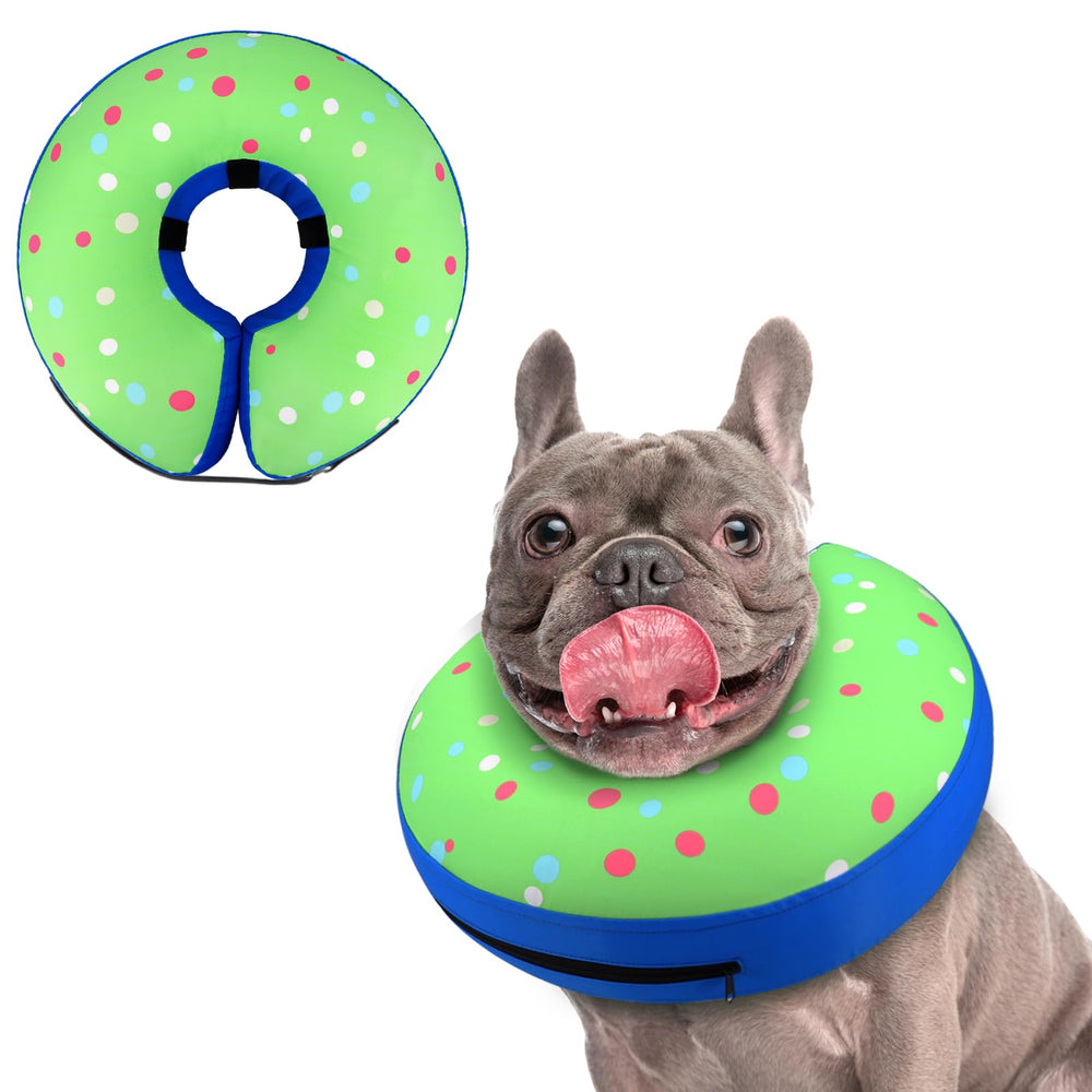 Supet cono inflable para perro, diseño cómodo que evita mordiscos en la zona lesionada.