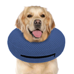 Supet cono inflable para perro en forma de dona, evita lamidos.