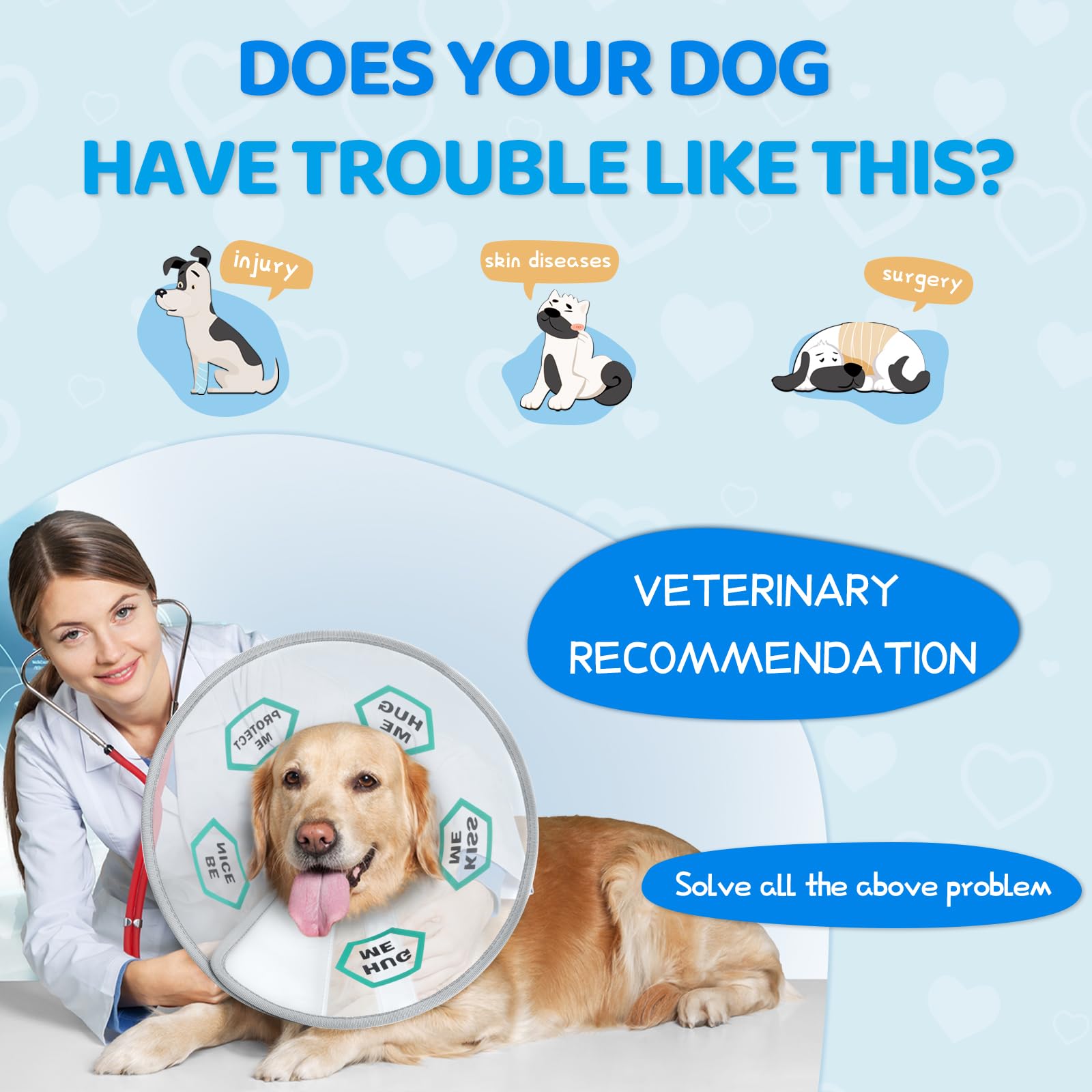 Cono PVC suave Supet con borde cómodo para la mascota.