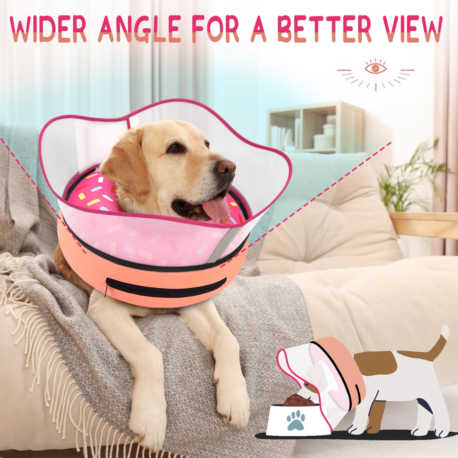 Descanso postoperatorio cómodo con el collar dona inflable Supet