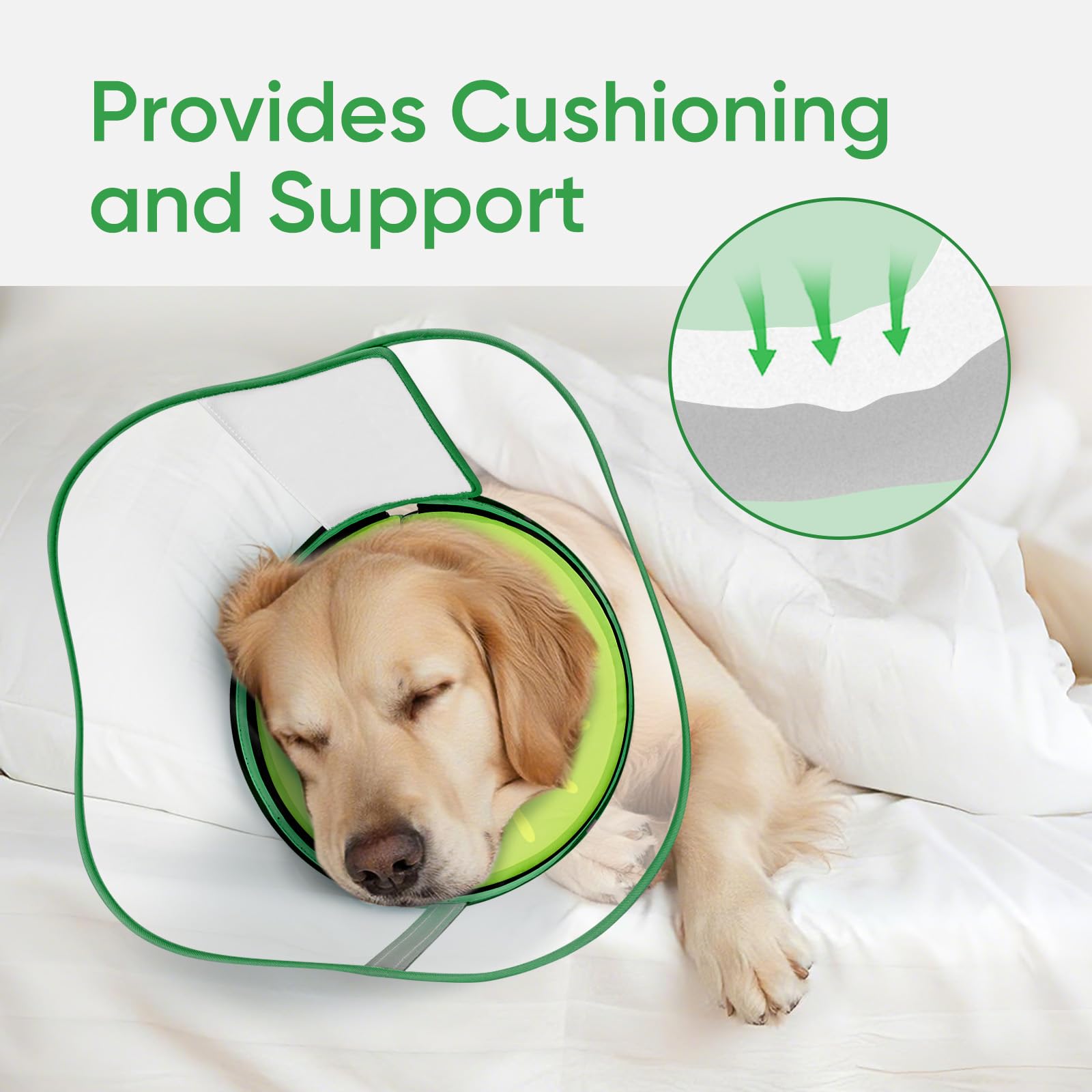 Supet diseño 2 en 1 ofrece confort y protección para perro.