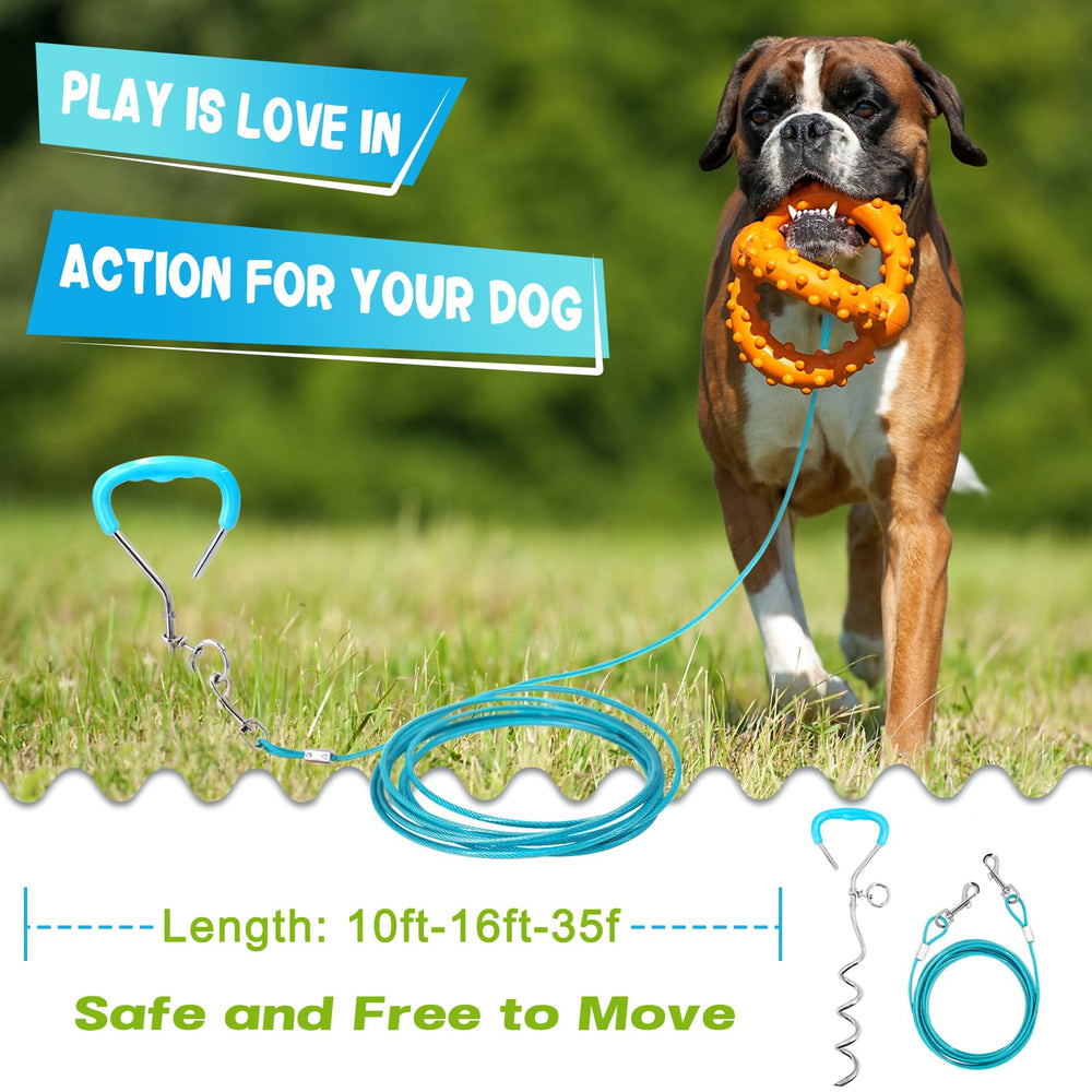 Supet estaca para perro inoxidable ofrece soporte resistente para exteriores.