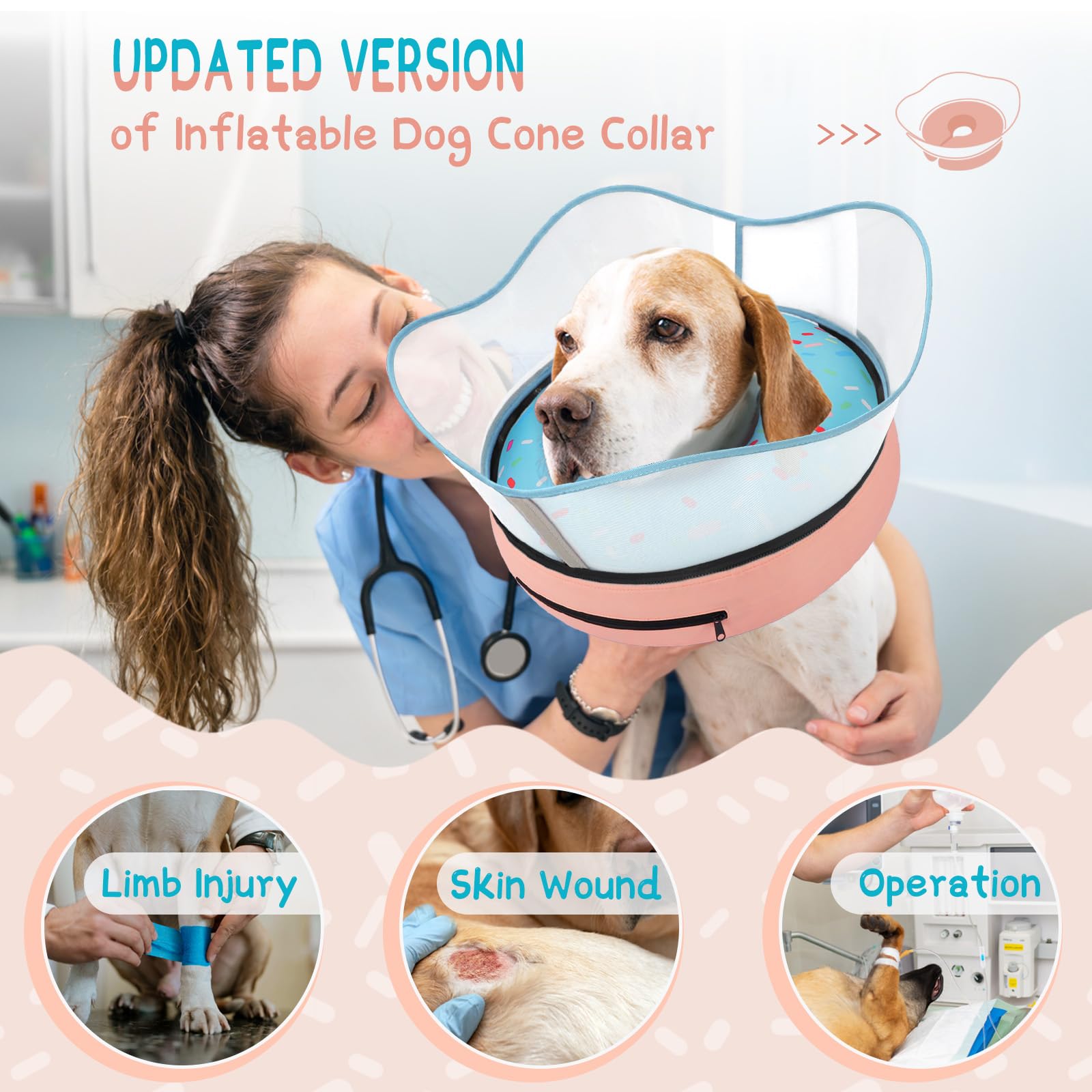 Supet funda desmontable lavable para collar dona