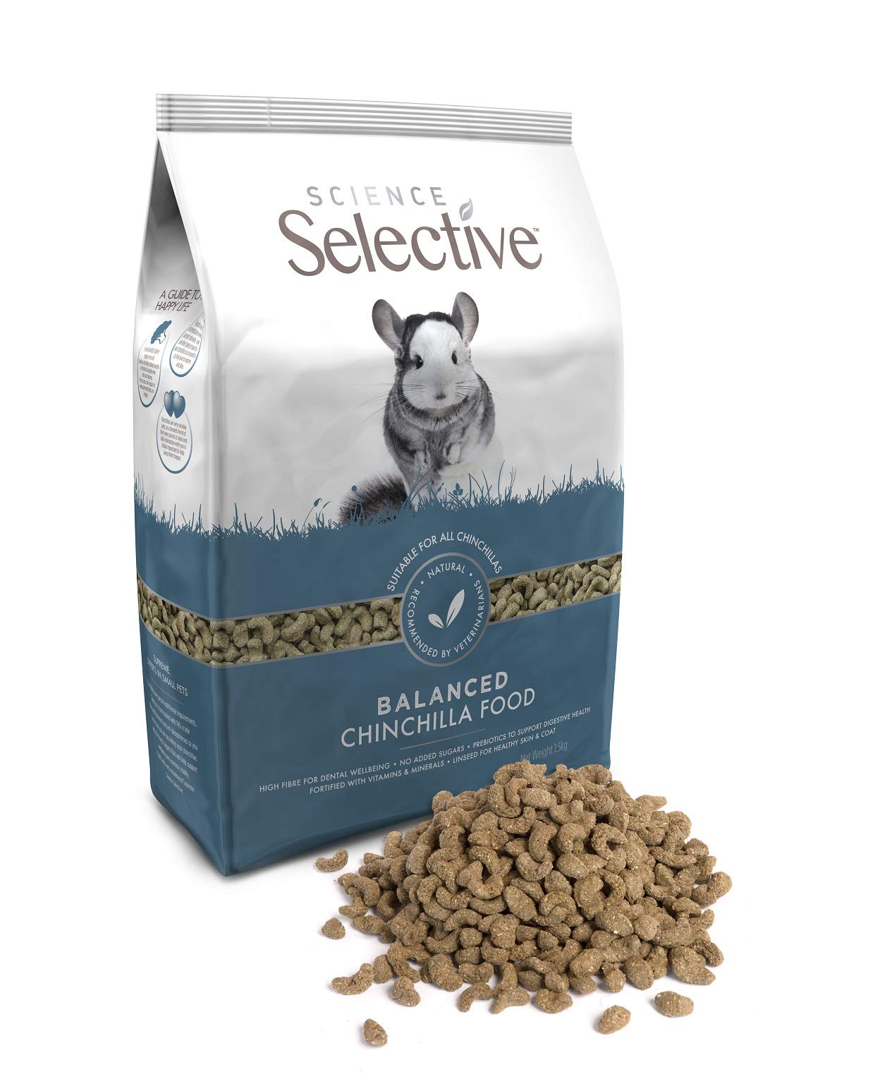 SupremePetfoods Science Selective Chinchilla, bolsa 1,5 kg, alimento equilibrado para chinchillas.