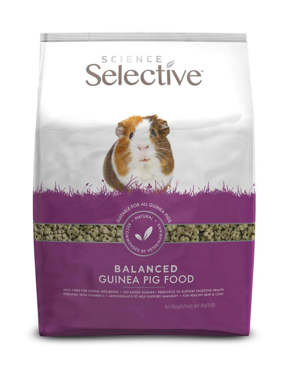 Supreme Petfoods Science Selective para cobayas, alimento diario que favorece la digestión y dientes.