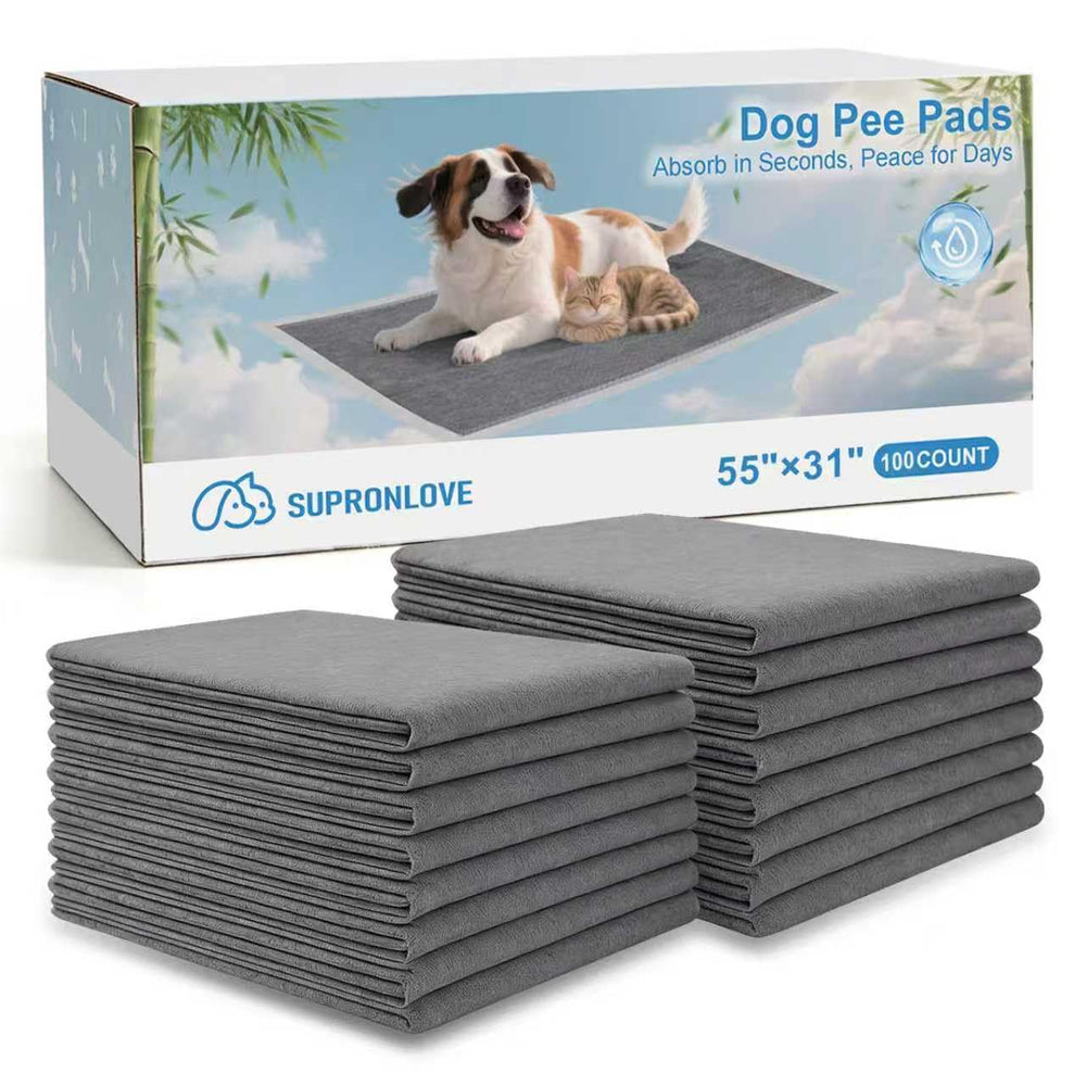 SUPRONLOVE almohadillas para perros carbón activado 55x31, gran cobertura y control de olores.