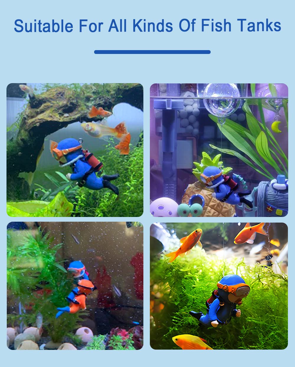 SUPTEC líneas de pesca para acuario, permiten ajustar la flotación de las decoraciones.