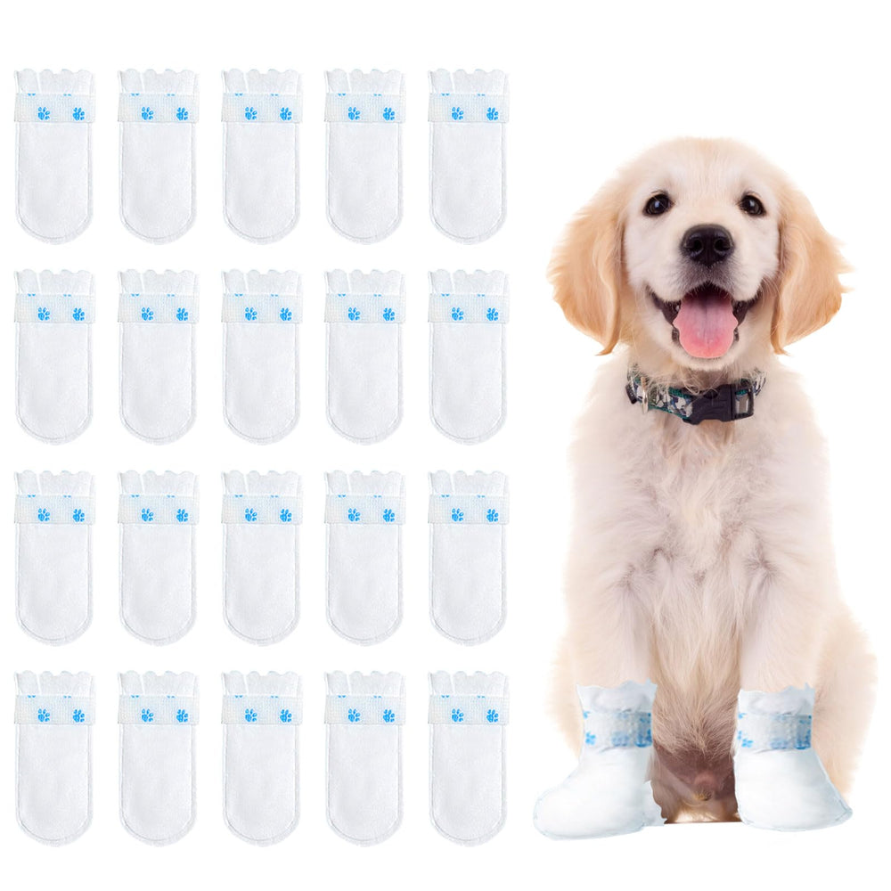 Botas desechables para paseos exteriores protegiendo las patas del perro