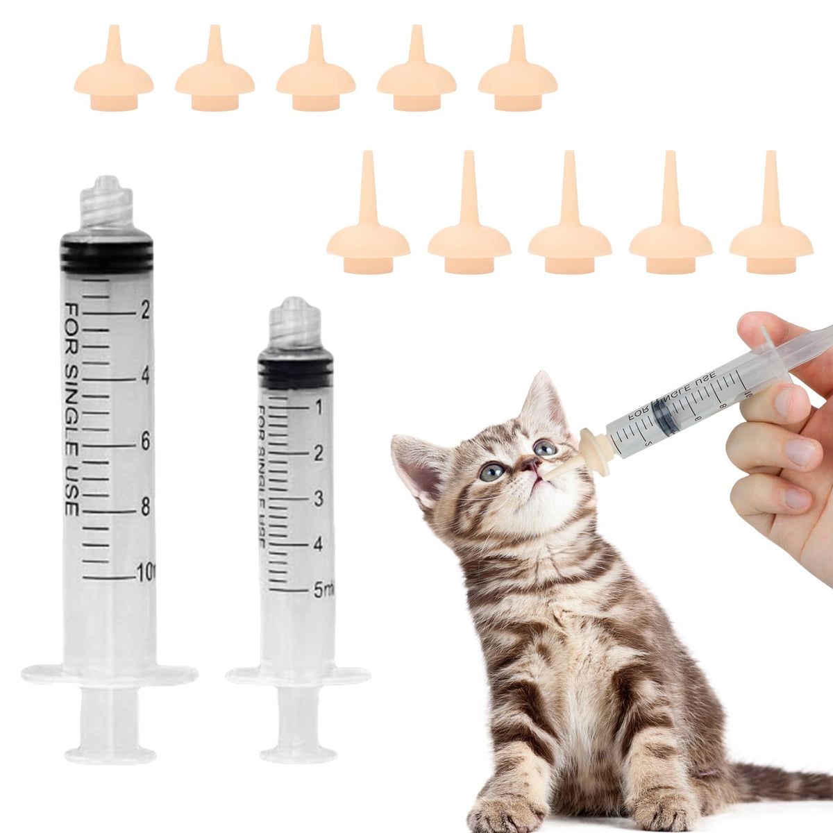 Suxgumoe tetina de silicona para alimentación suave de gatitos y cachorros.