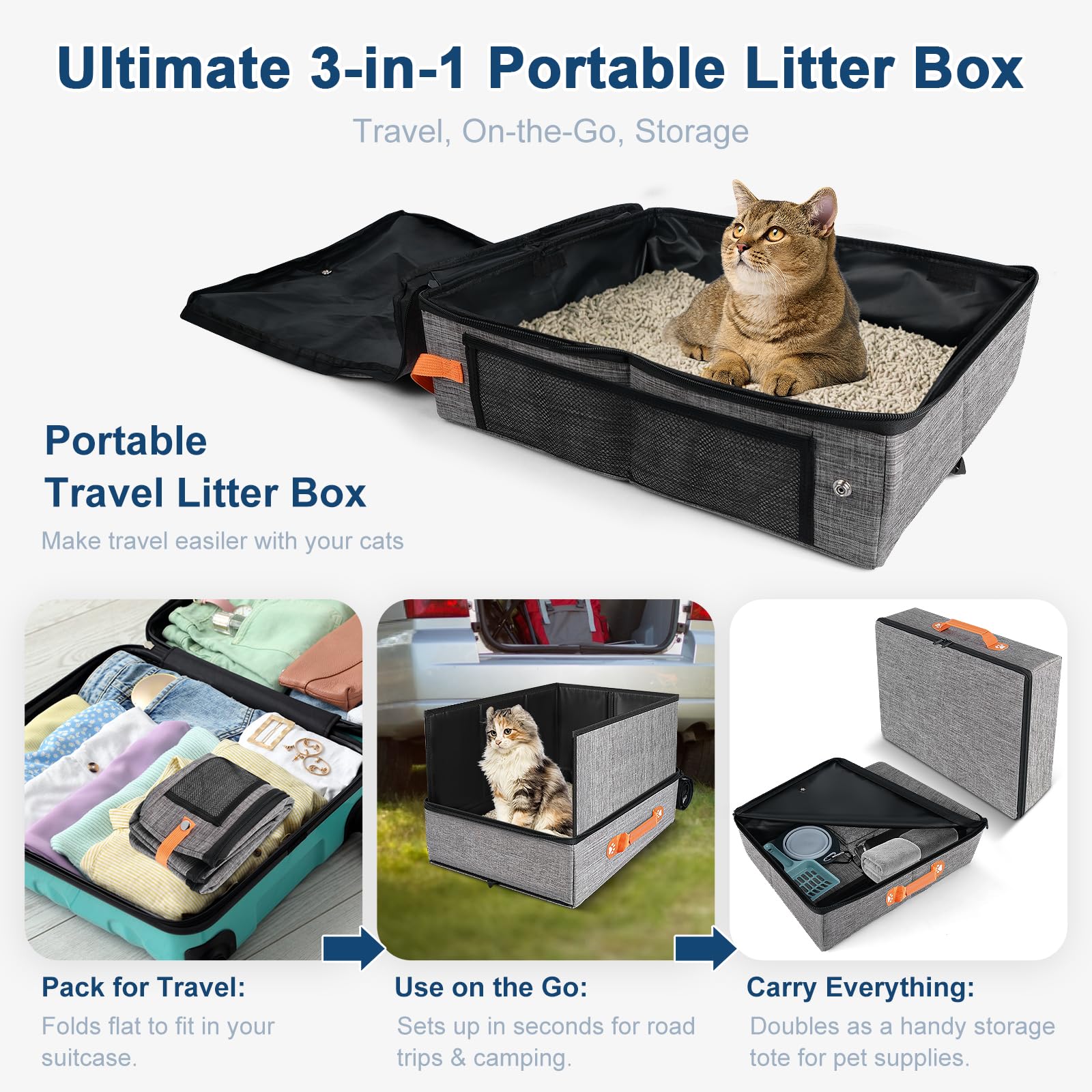 Suzzipaws interior amplio para gatos adultos