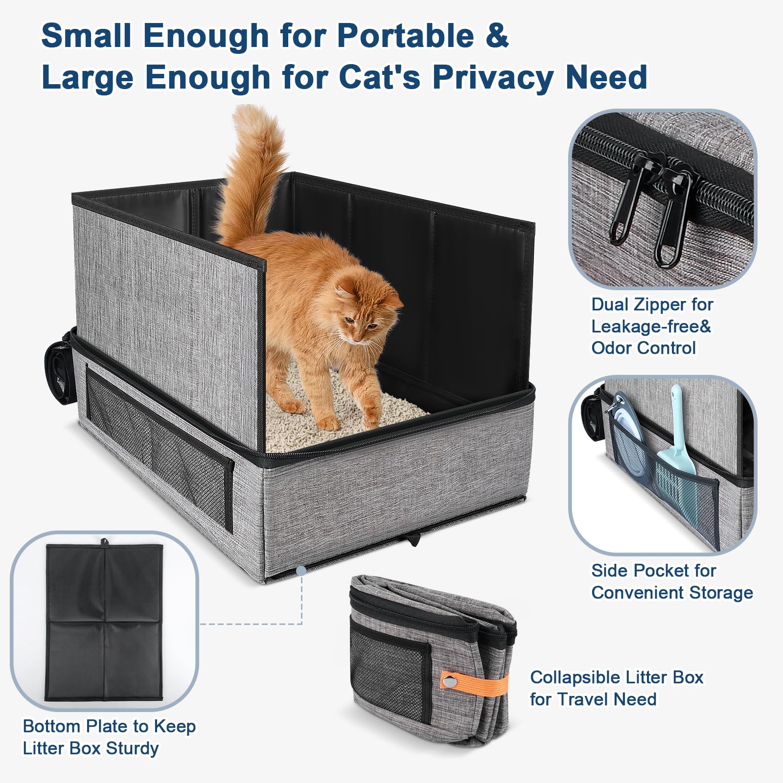 Suzzipaws kit viaje completo con pala y cuenco plegable