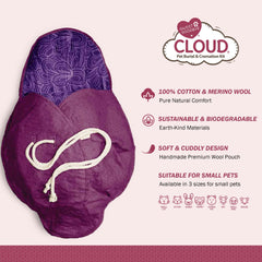 Sweet Goodbye Cloud ataúd suave ajustable para mascotas pequeñas, ideal para un cierre digno.