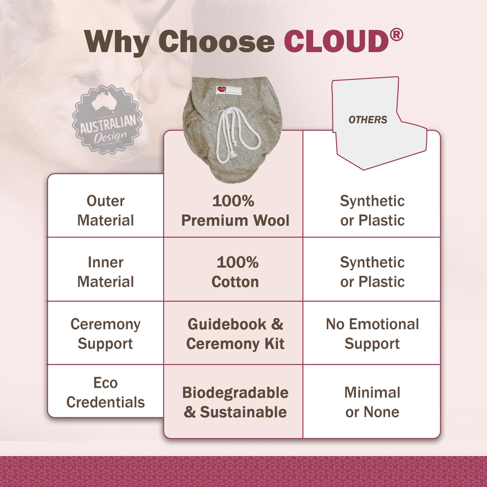 Sweet Goodbye Cloud materiales ecologicos merino y algodon, opciones sostenibles.