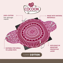 Sweet Goodbye Cocoon, interior con algodón 100%, descanso cómodo para la mascota
