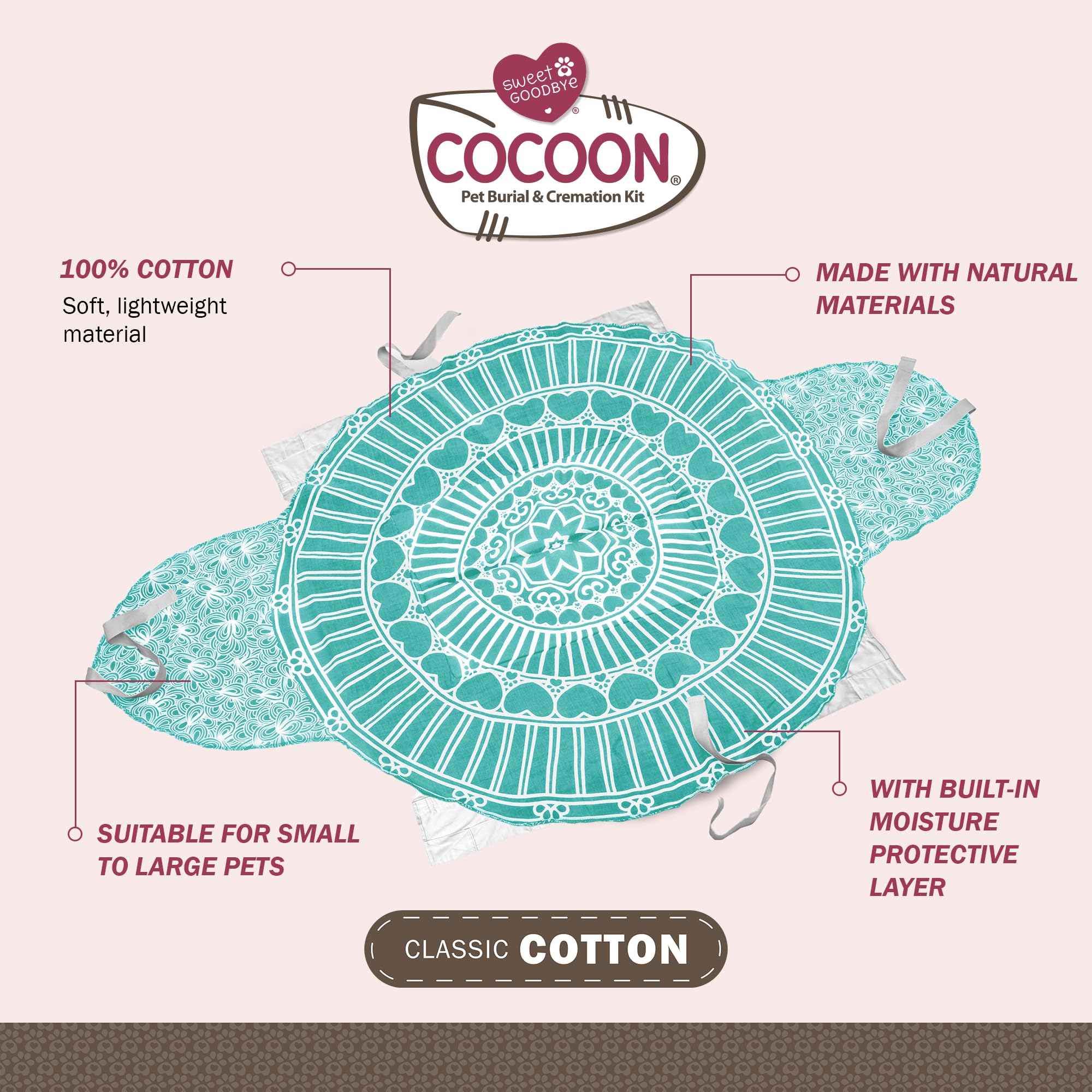 Sweet Goodbye Cocoon: capas-algodon-blanco, envoltorio suave para consuelo