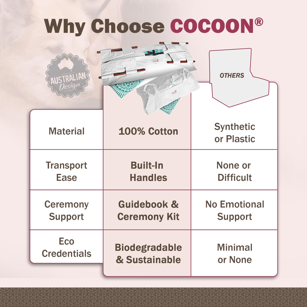 Sweet Goodbye Cocoon: tamano-ajustable-grande, uso para mascotas grandes o pequeñas