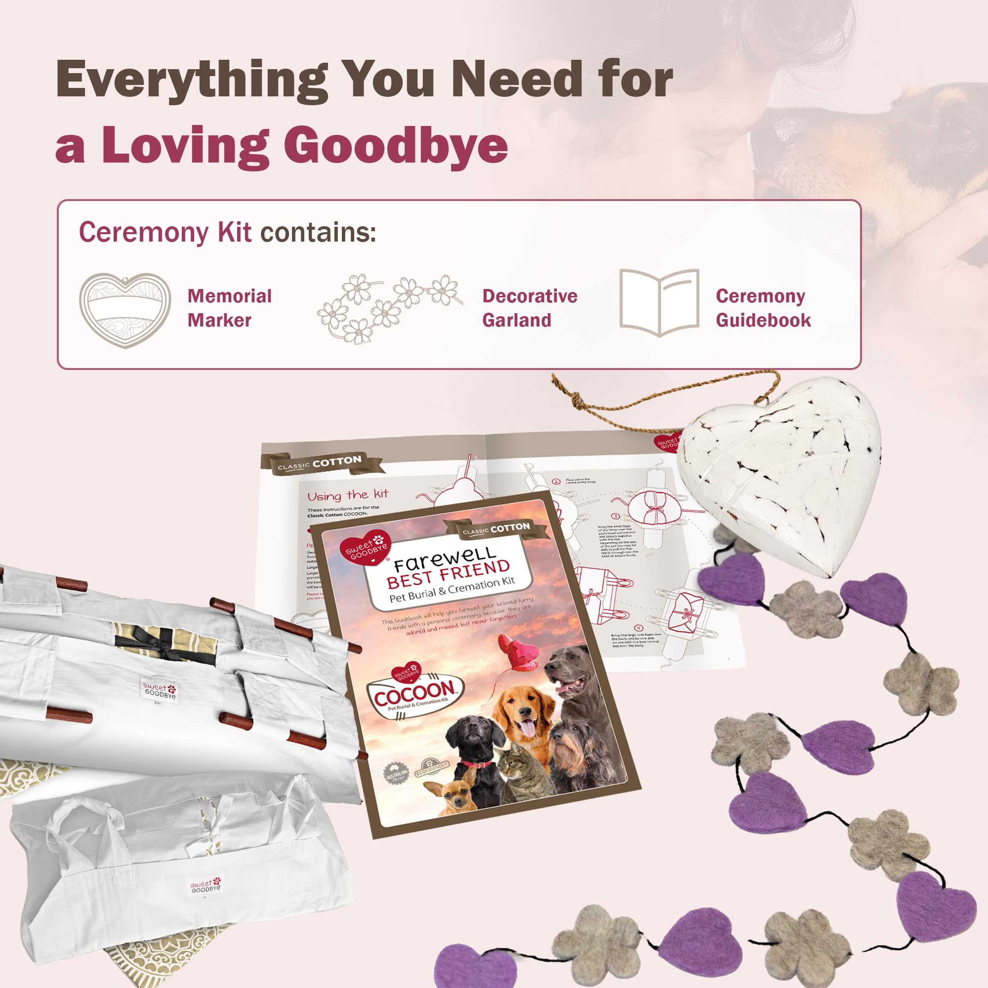 Sweet Goodbye: funda de protección para el conjunto, manteniendo limpio durante el ritual