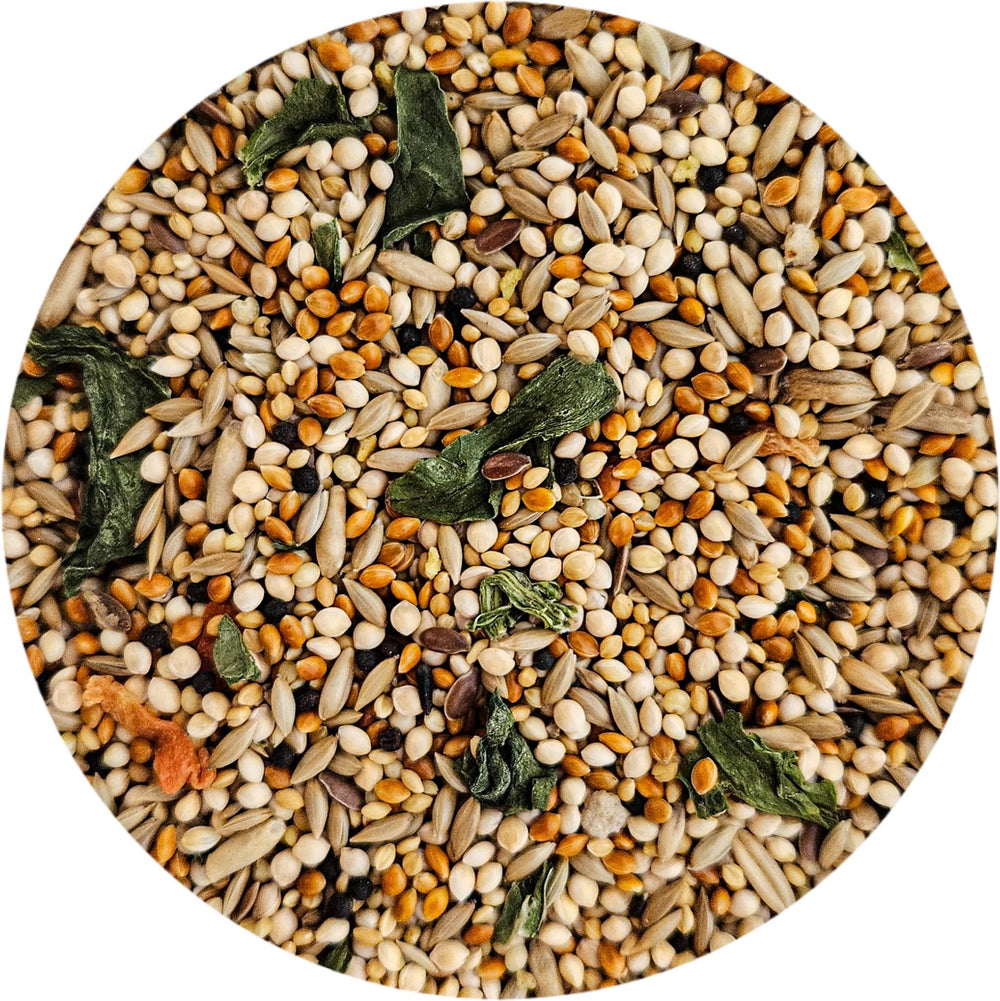 Sweet Harvest ingredientes seleccionados semillas, señal de calidad nutricional.