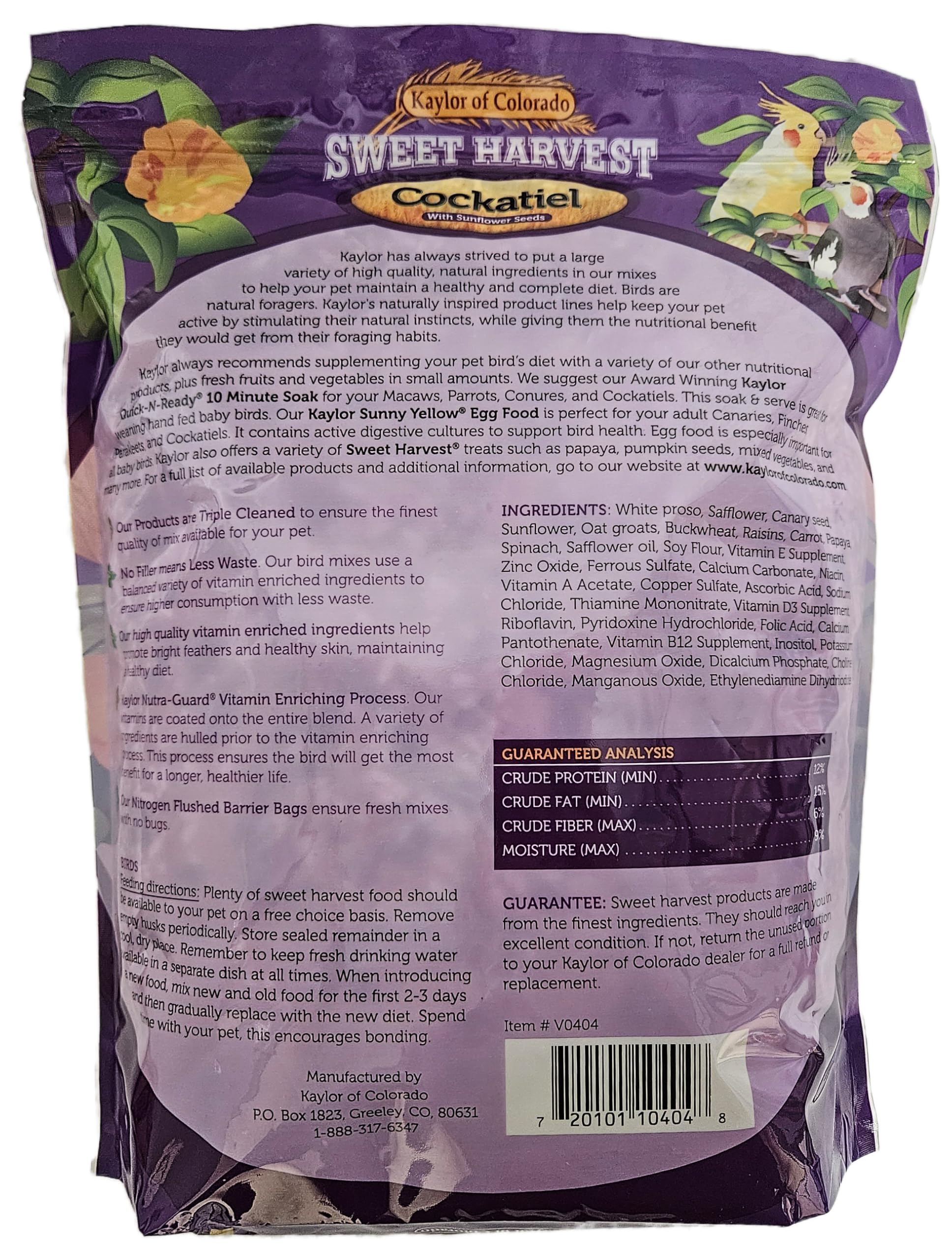 Sweet Harvest mezcla de semillas cacatua ninfa, primer plano en tazón, opción variada para dieta diaria.