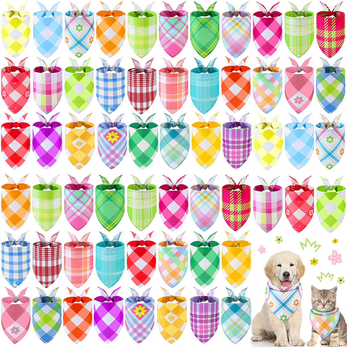 Sweetude bandanas 60 piezas conjunto primavera de cuadros para sesiones y paseos.