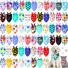 Sweetude bandanas para perro, paquete con lunares coloridos, ideal para estilo diario y fotos