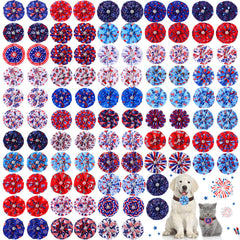 Sweetude collar flor bandera 8 cm para mascotas, ideal para fiestas patrias.