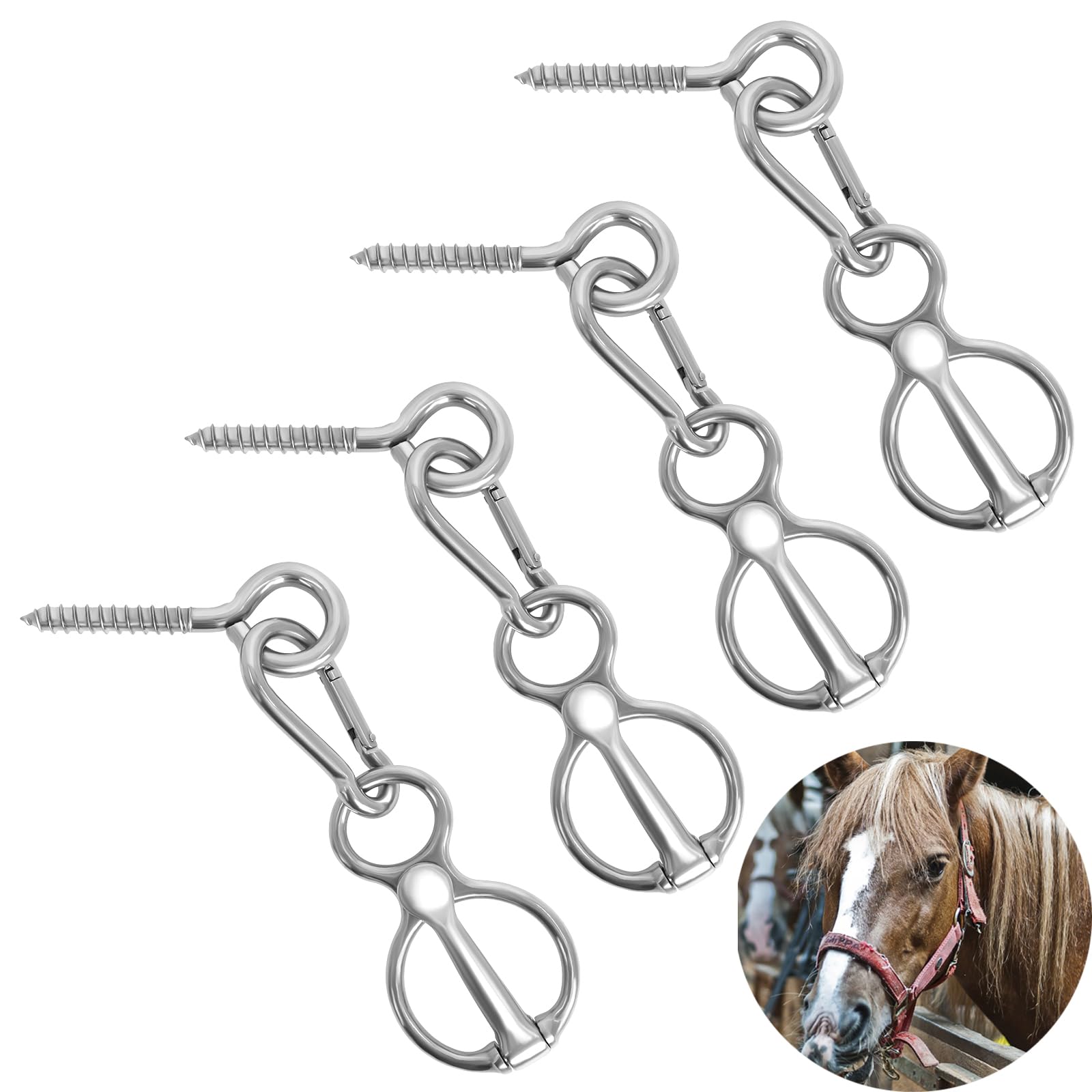 Swess anillo de atar para caballos, instalación rápida para entrenamiento seguro