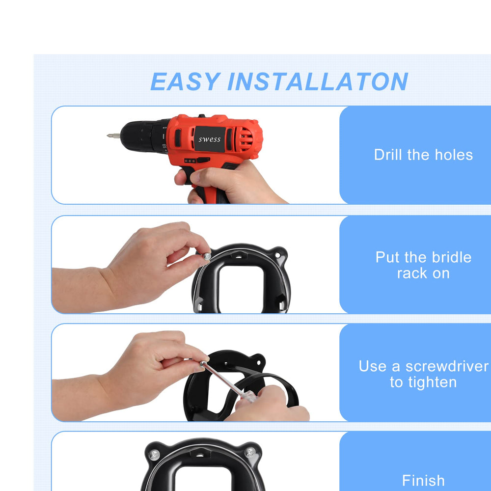 Swess montaje de pared para bridas, instalación rápida y limpia