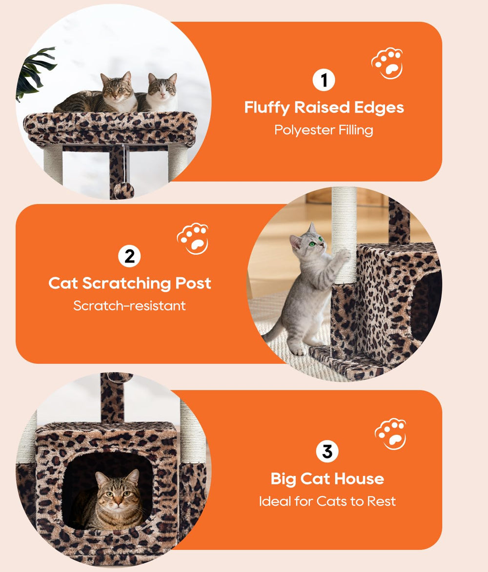 SYANDLVY árbol para gatos: superficie fácil de limpiar y mantener