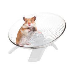 Rueda SYCOOVEN para hamster 13 cm blanca, movimiento suave y silencioso.