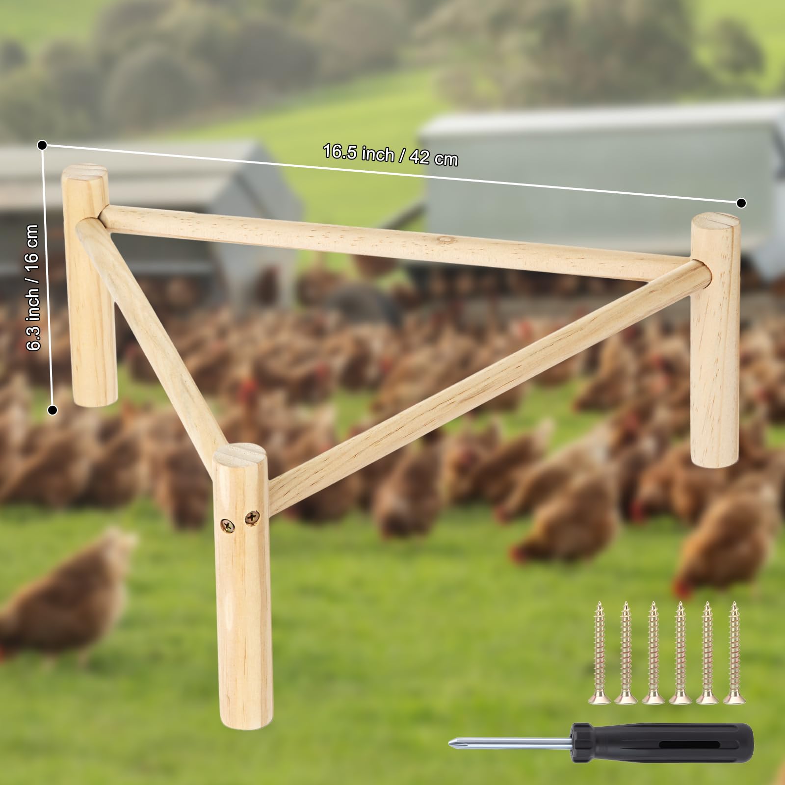 SYMDROMIA gimnasio de aves triangular, perfecto para pollos medianos y grandes