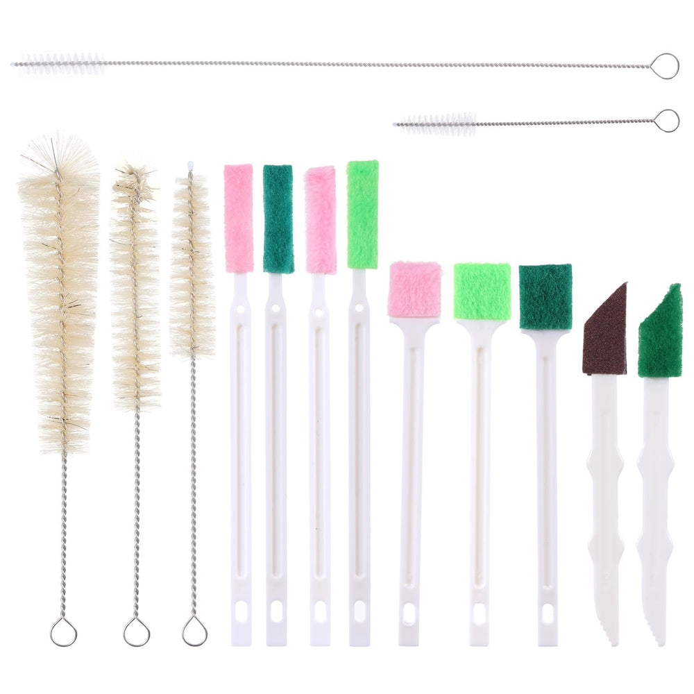 SynHHnergyx conjunto de cepillos para limpieza de fuente de mascotas, cubre rincones difíciles.