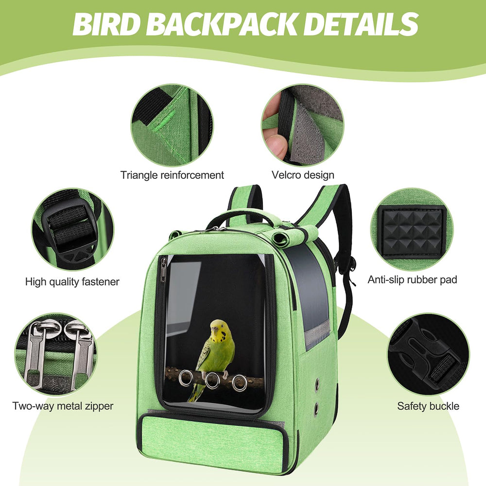 Sysmashing Mochila aves con medidas ajustables 46x35x33 cm para ajuste cómodo.