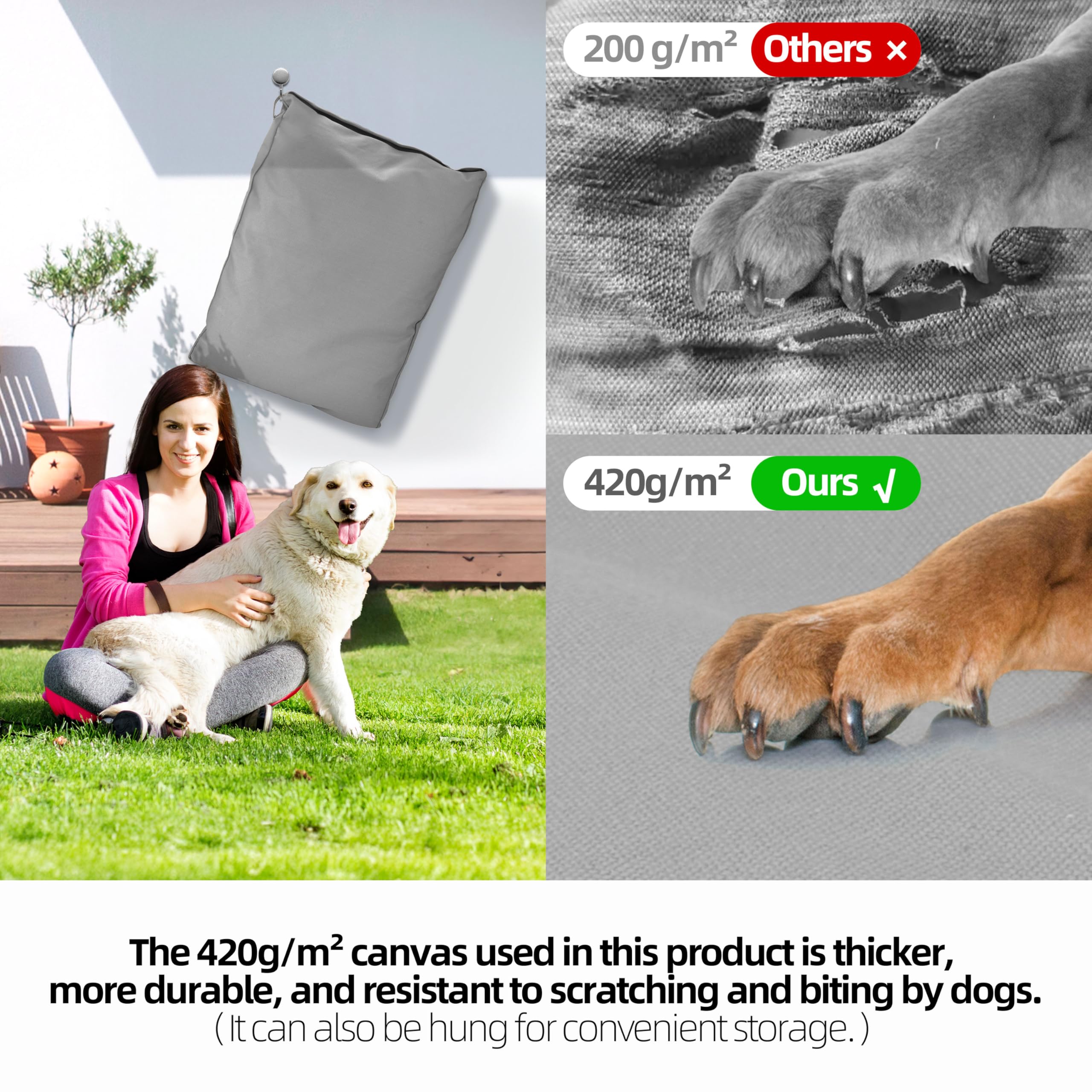 Sytopia cama exterior 42pulgadas: disponible en tallas grandes para perros grandes